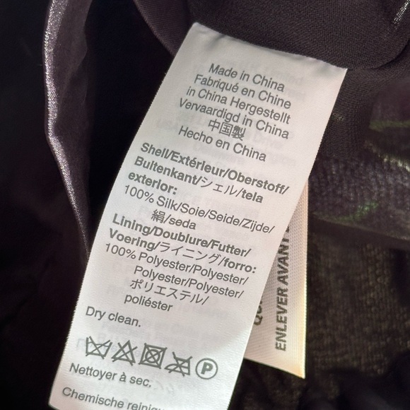 Madewell Silk Floral Wrap Crop Top | Sheer Black | Size L - Picture 6 of 6